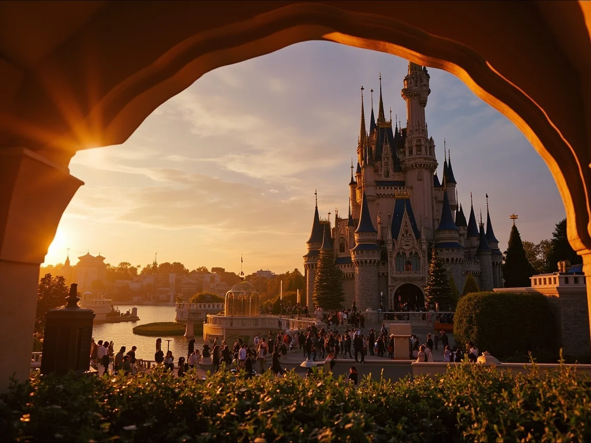 Описание изображения: карта района проживания Disney Springs и маршрутов шаттлов до парков