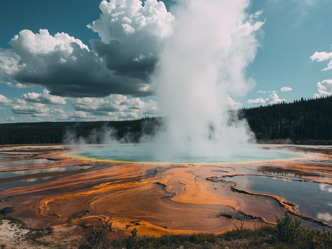 Описание фото: наблюдение за дикой природой на рассвете в Hayden Valley, Yellowstone