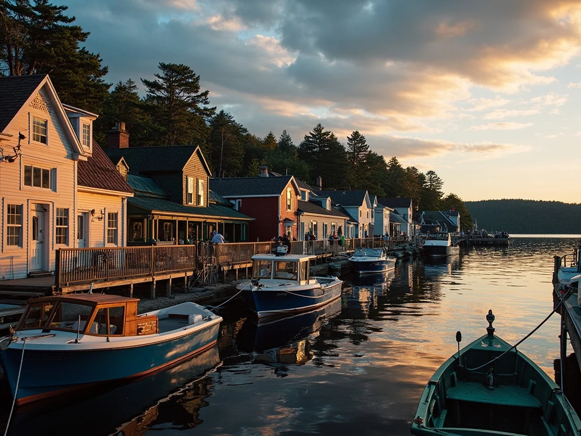 Bar Harbor harbor夜景