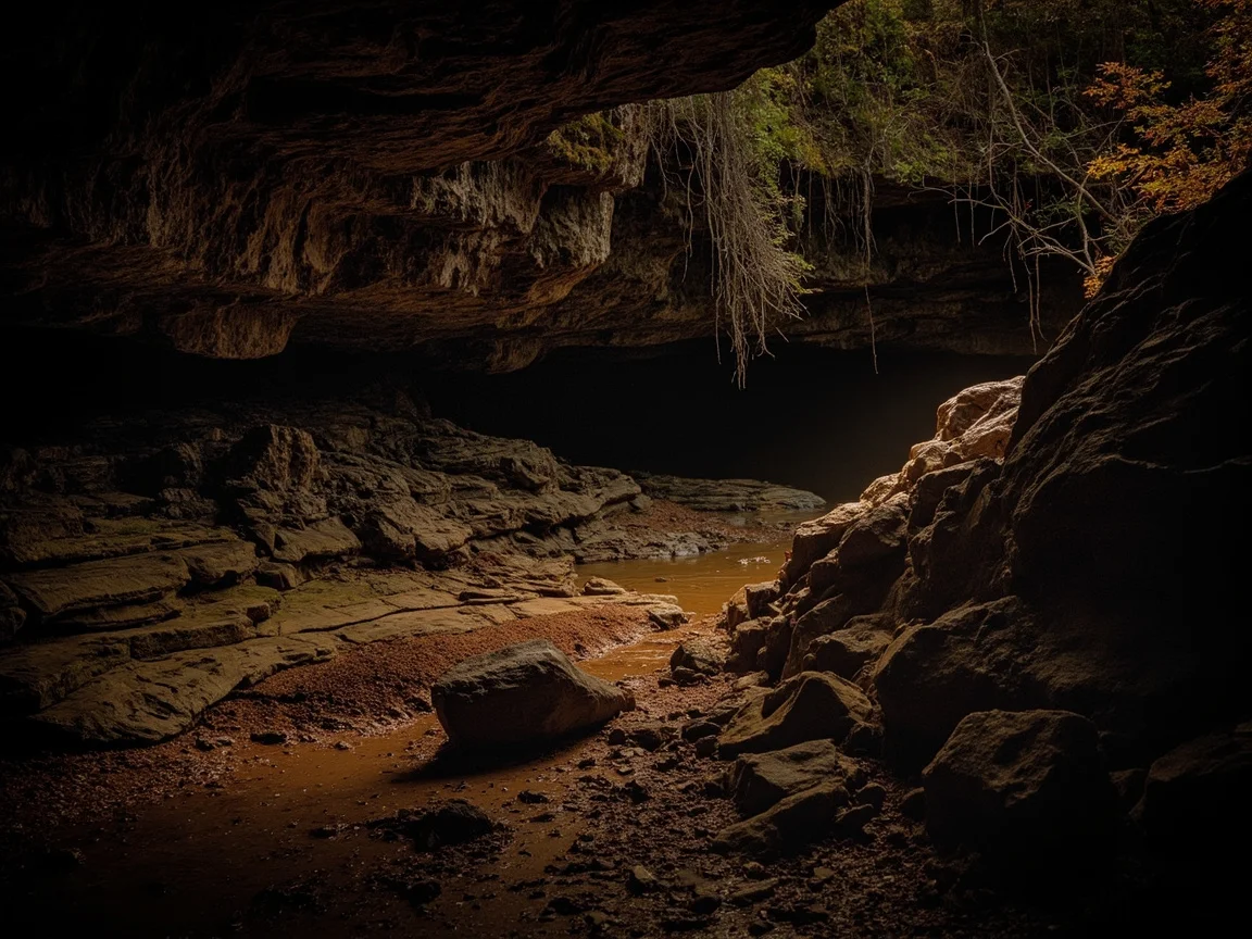 นักท่องเที่ยวต่อแถวรอไกด์อธิบายที่ทางเข้า Mammoth Cave