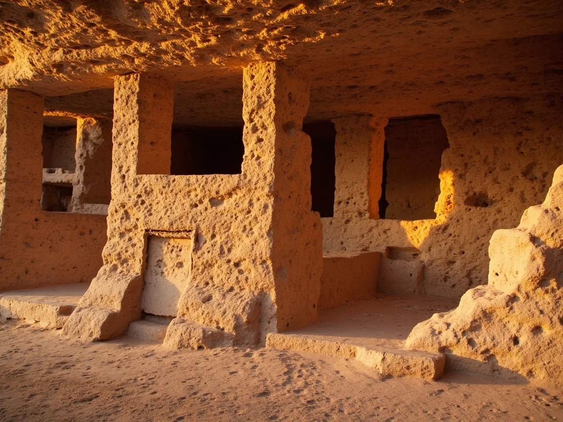 Spruce Tree House cliff walls and lower ruins on a Chapin Mesa morning