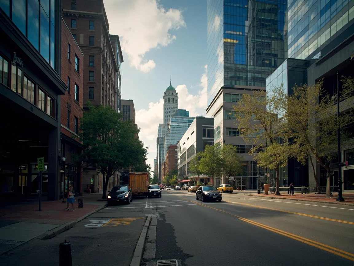 Mercu tanda pusat bandar Atlanta dan skyline bandar