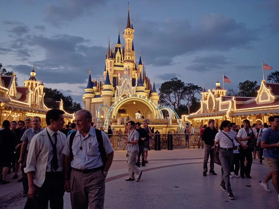 Описание изображения: схематичная карта четырёх парков Walt Disney World с расположением новых объектов