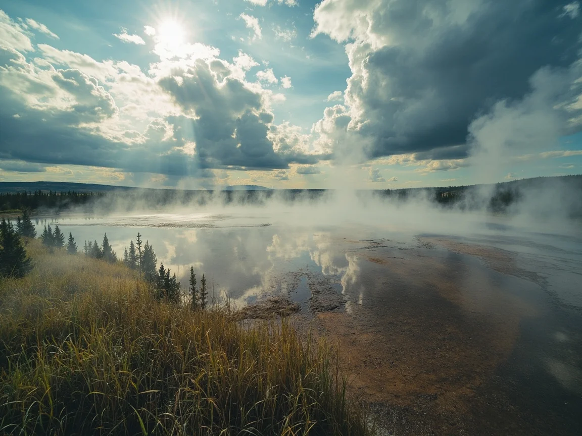 Tàu và xe buýt trung chuyển tại ga Tây Yellowstone