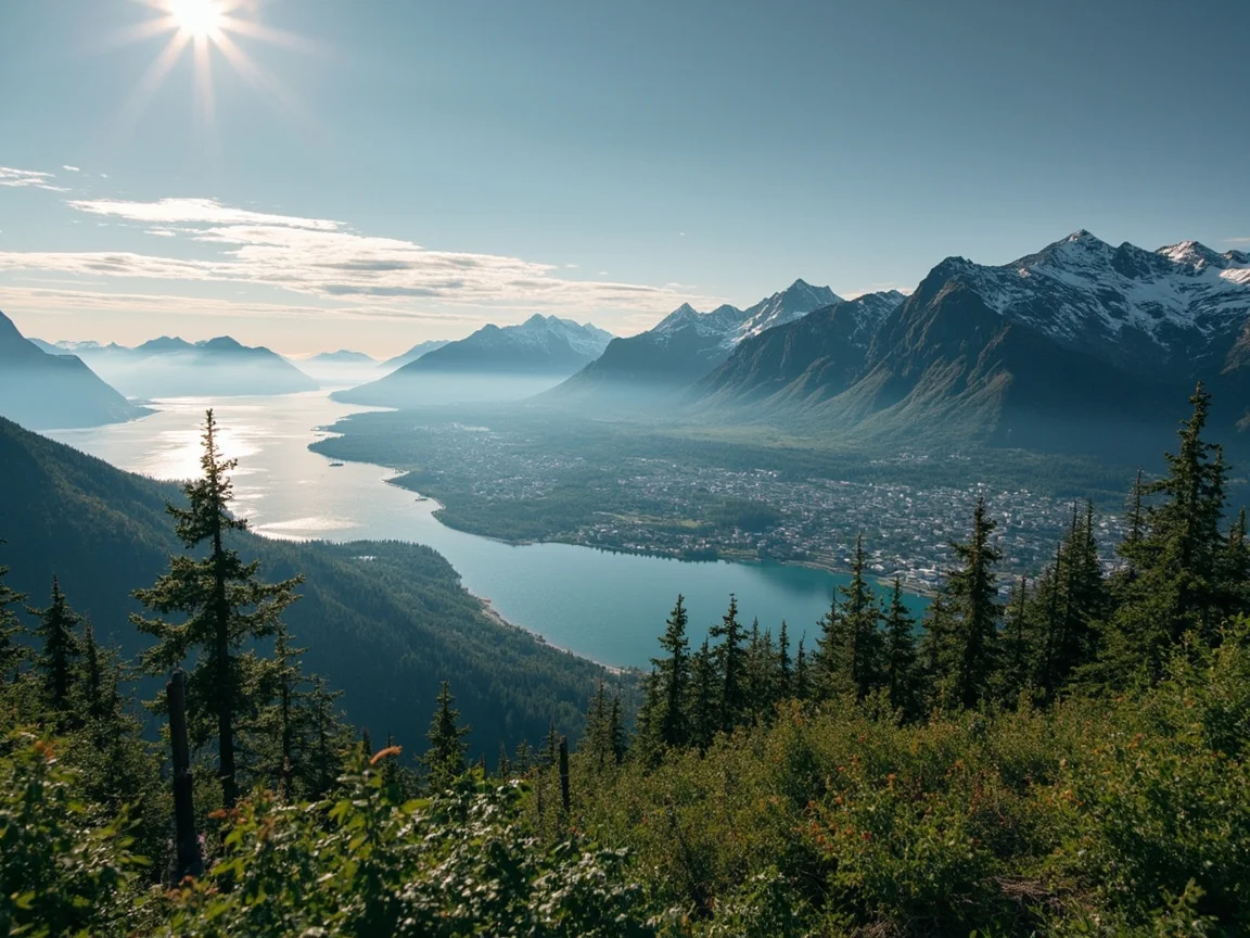 Autumn hiking trail in Chugach State Park