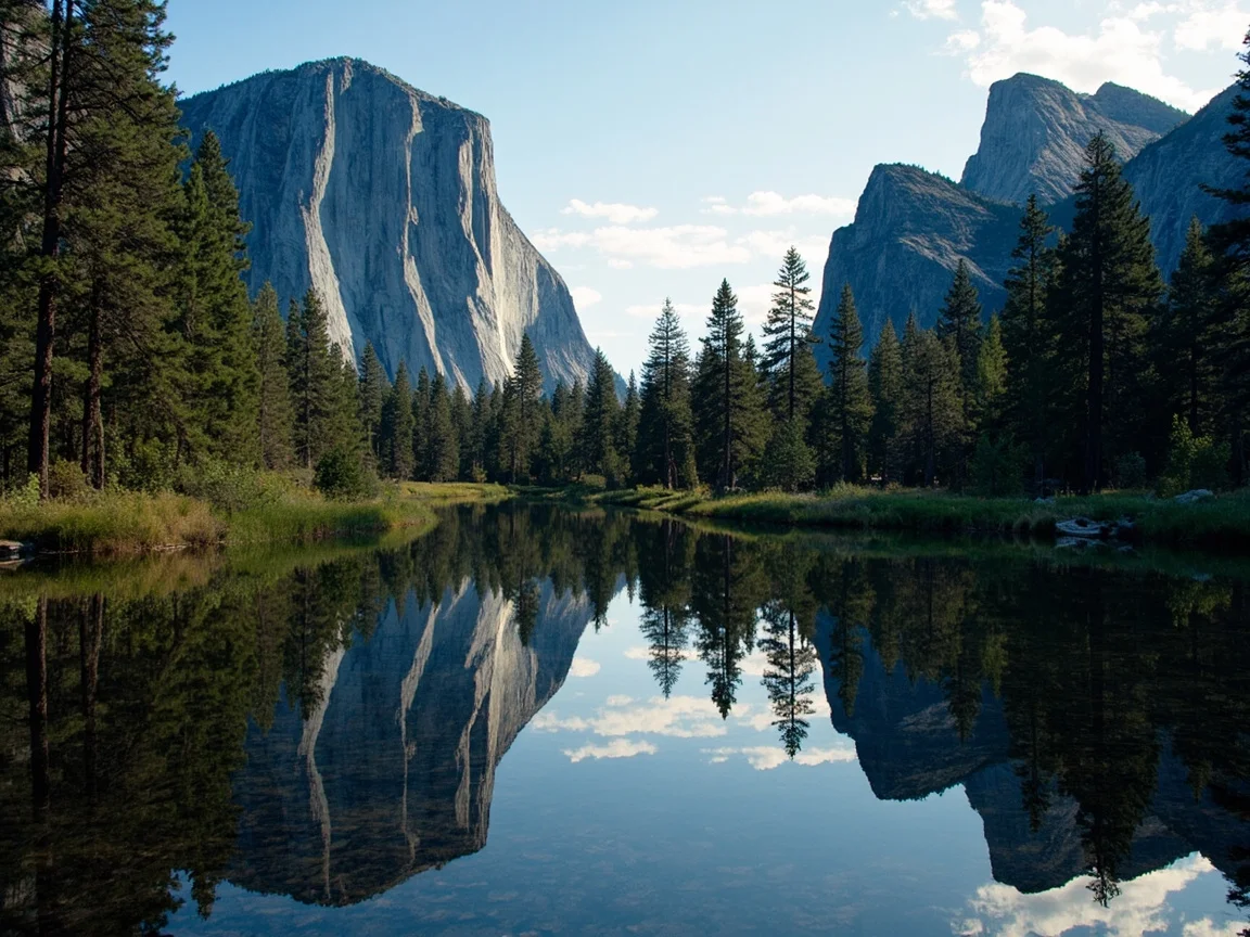 Park shuttle stop in Yosemite National Park