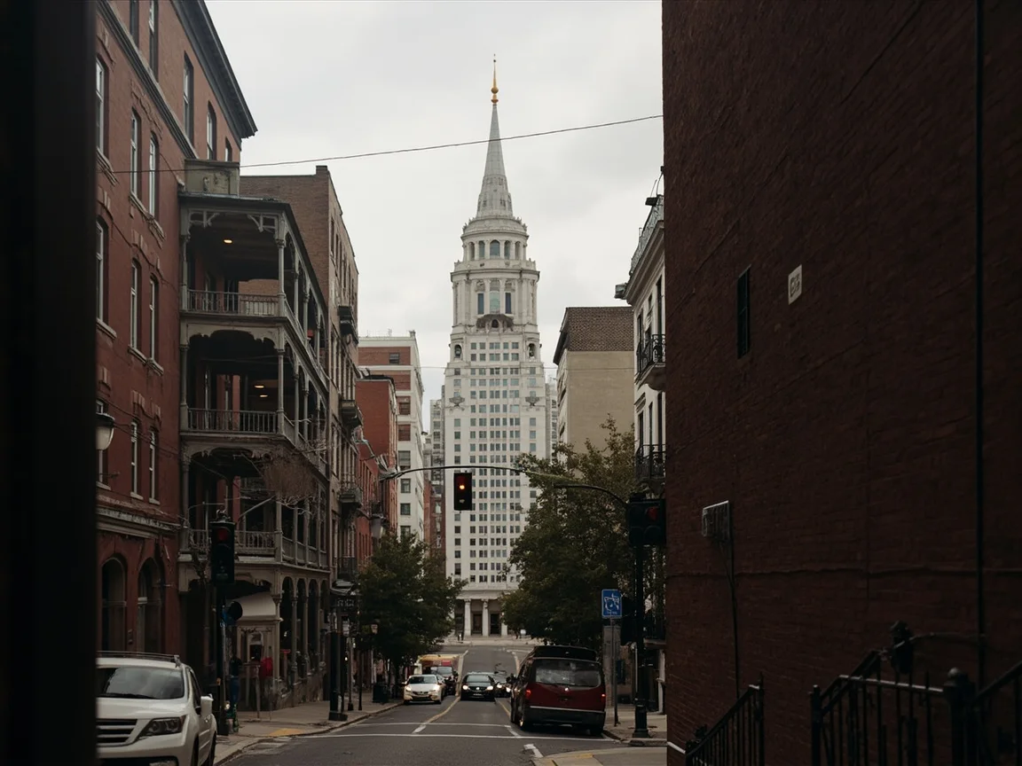 Susun atur dalaman rumah tamu butik di Old City, Philadelphia