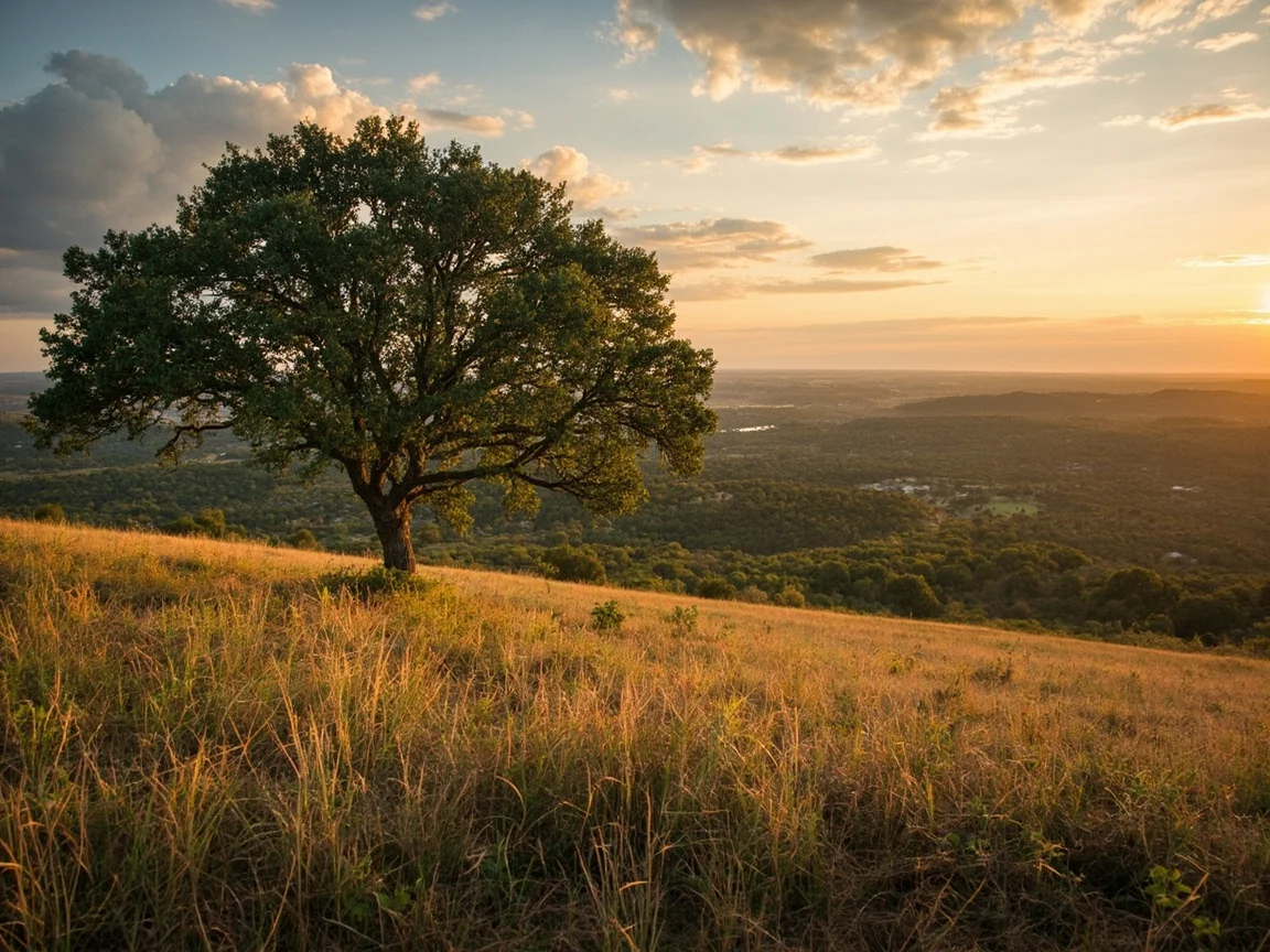 Keterangan gambar: Pengalaman menunggang kuda di ladang Bandera dengan pemandangan tipikal bukit Texas