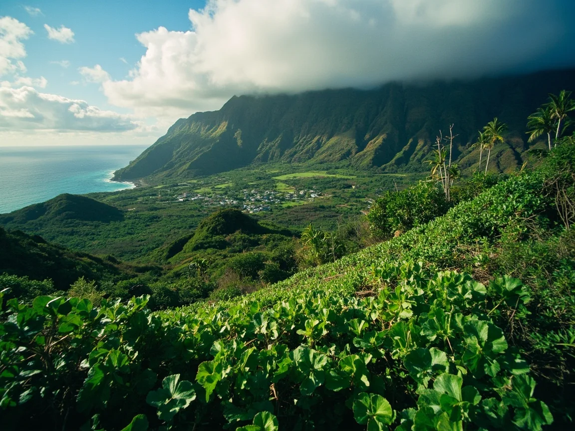Kona 咖啡產區的田園景觀