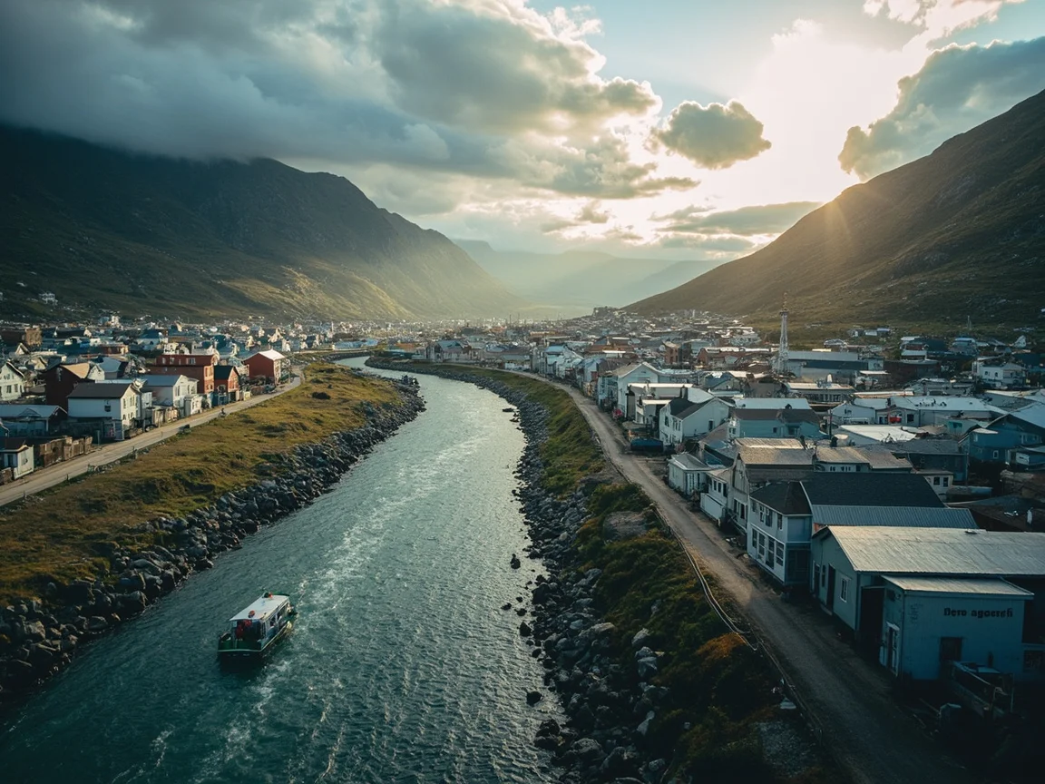 Skagway 郵輪港口與 Haines 海灣對比圖