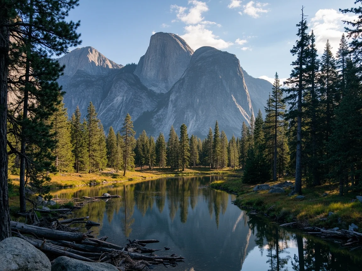 Cook's Meadow easy hiking trail sa loob ng Yosemite park