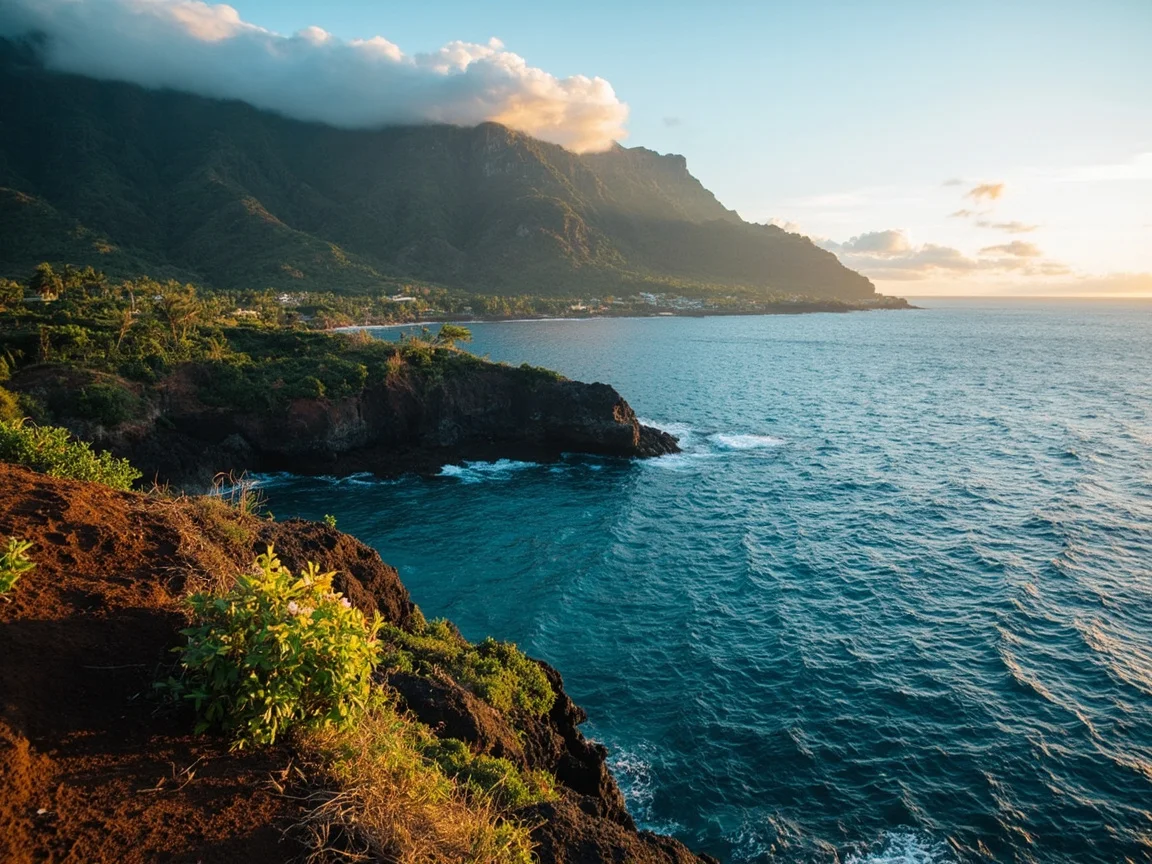 Kaanapali Beach resort area夜景