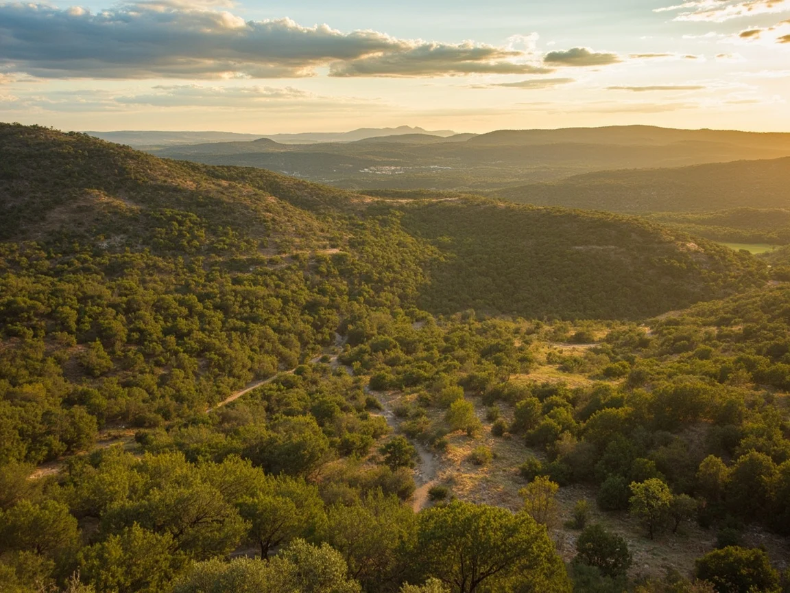 ป้ายเตือนการตั้งแคมป์ริมหุบเขาแม่น้ำในฤดูน Texas Hill Country