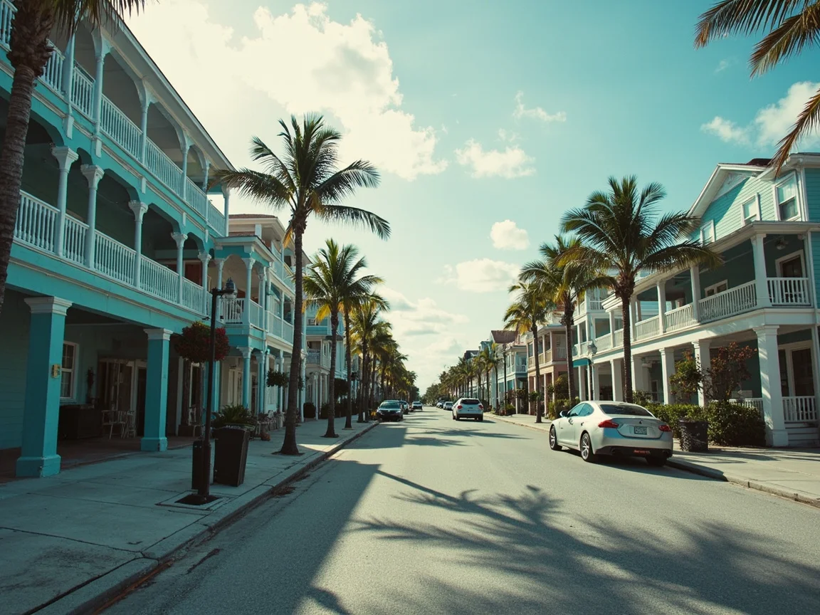 Gia đình đạp xe trên phố Key West