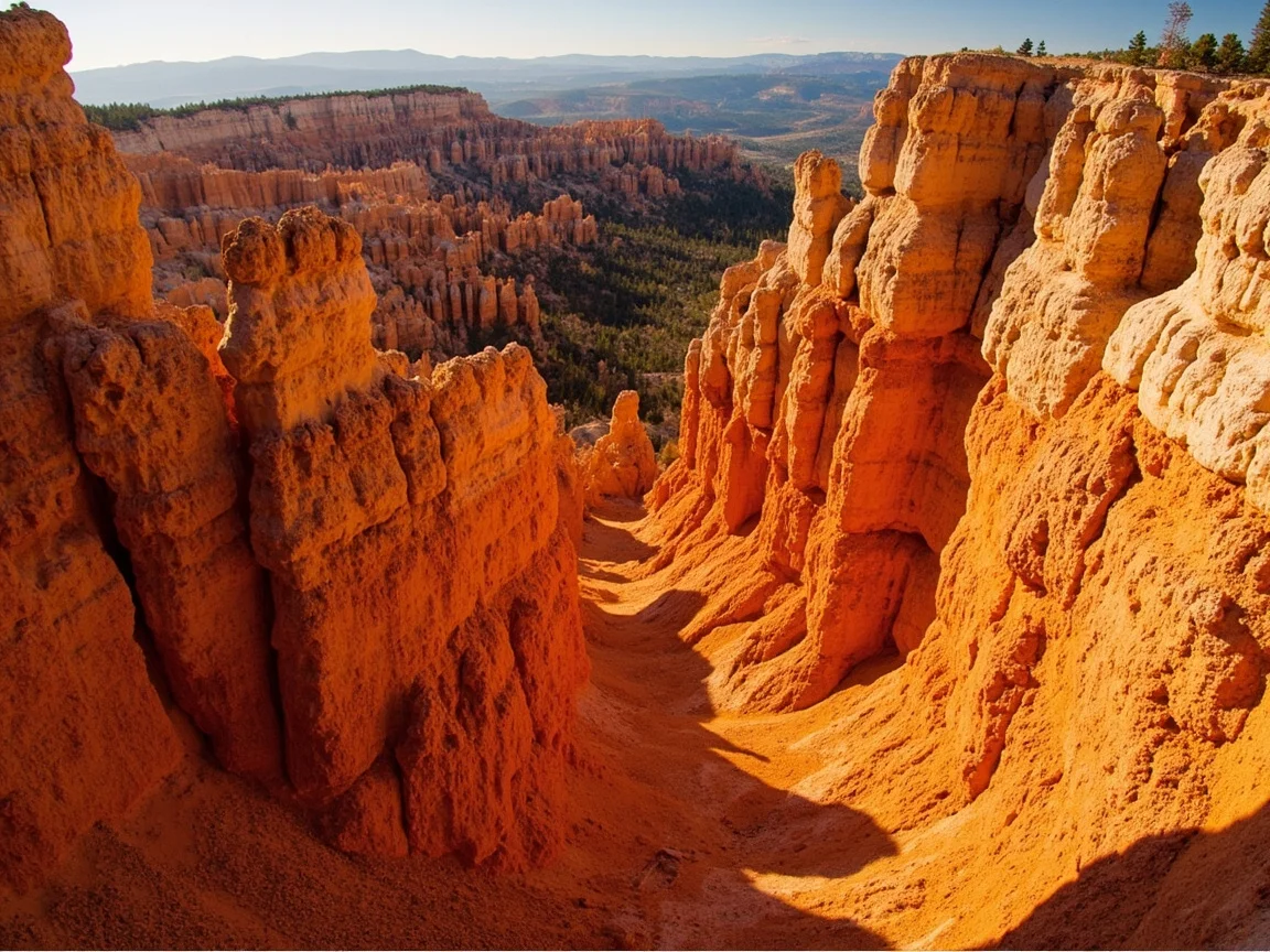 Bryce Canyon 園區內與園區外住宿分布對照