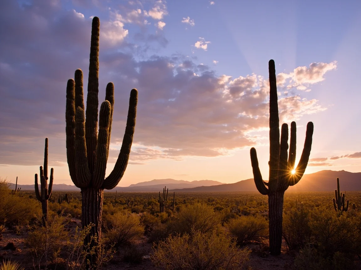 图说:Saguaro National Park 周边住宿房型与朝向选择示意
