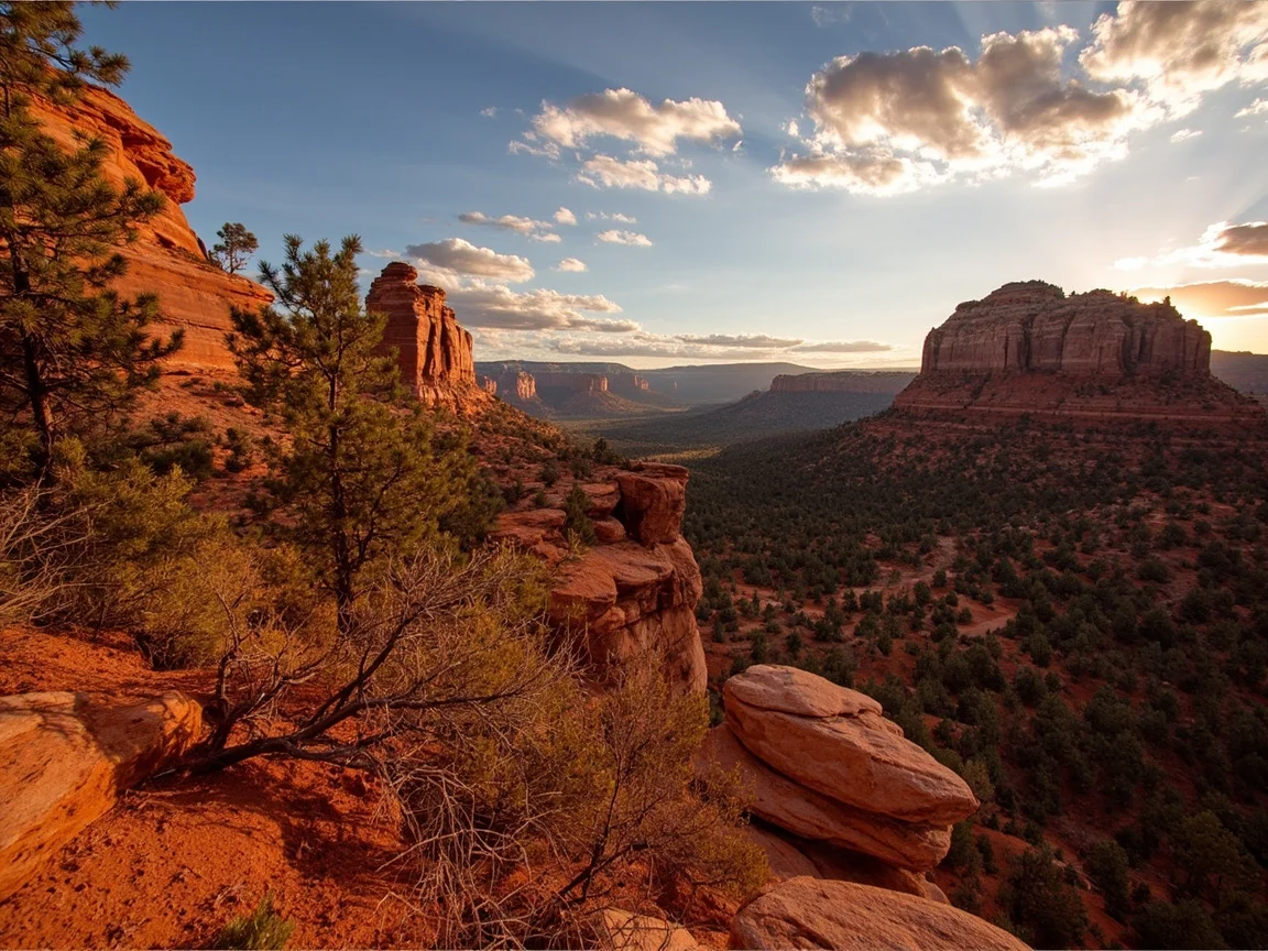 Sedona red rock landscape and scenic drive
