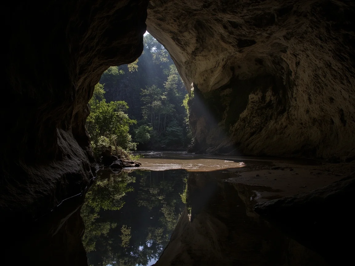 ทิวทัศน์ของ Mammoth Cave Hotel และป่ารอบข้าง