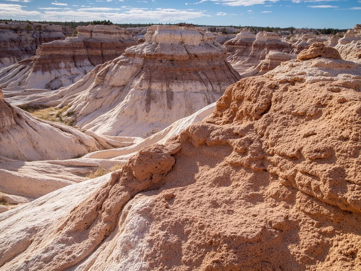 Sudut pandangan dek pemerhatian Painted Desert Rim Trail
