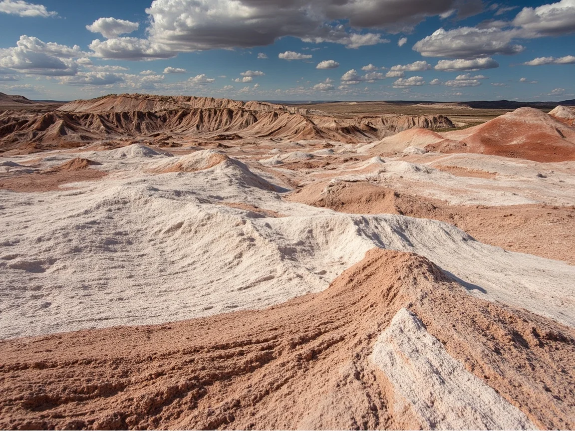 Keterangan gambar: Ilustrasi tempat letak kereta dan kawalan akses di kawasan民宿 padang pasir Petrified Forest National Park pada waktu malam