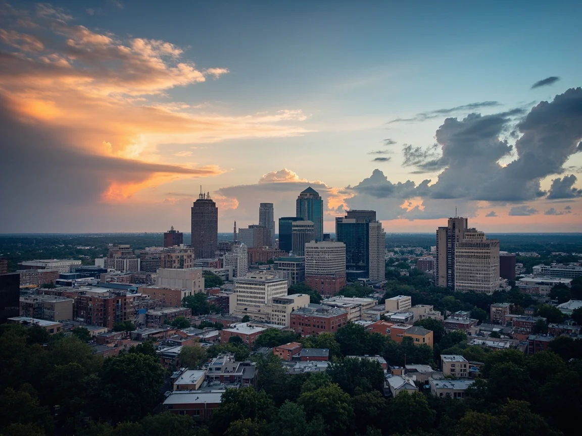ทิวทัศน์ร้านอาหารเช้าฝั่งตะวันออกของตัวเมือง Nashville