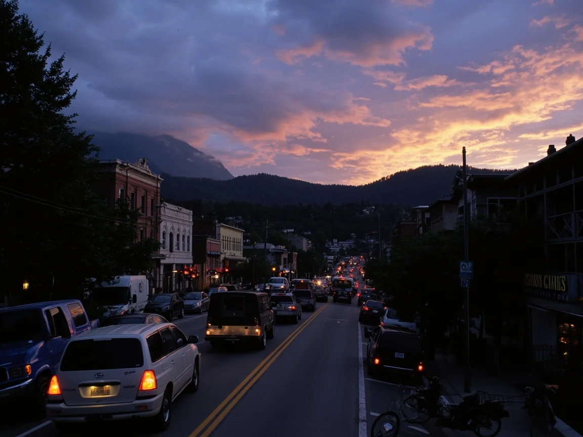 Tanawin ng Gatlinburg at mga turista