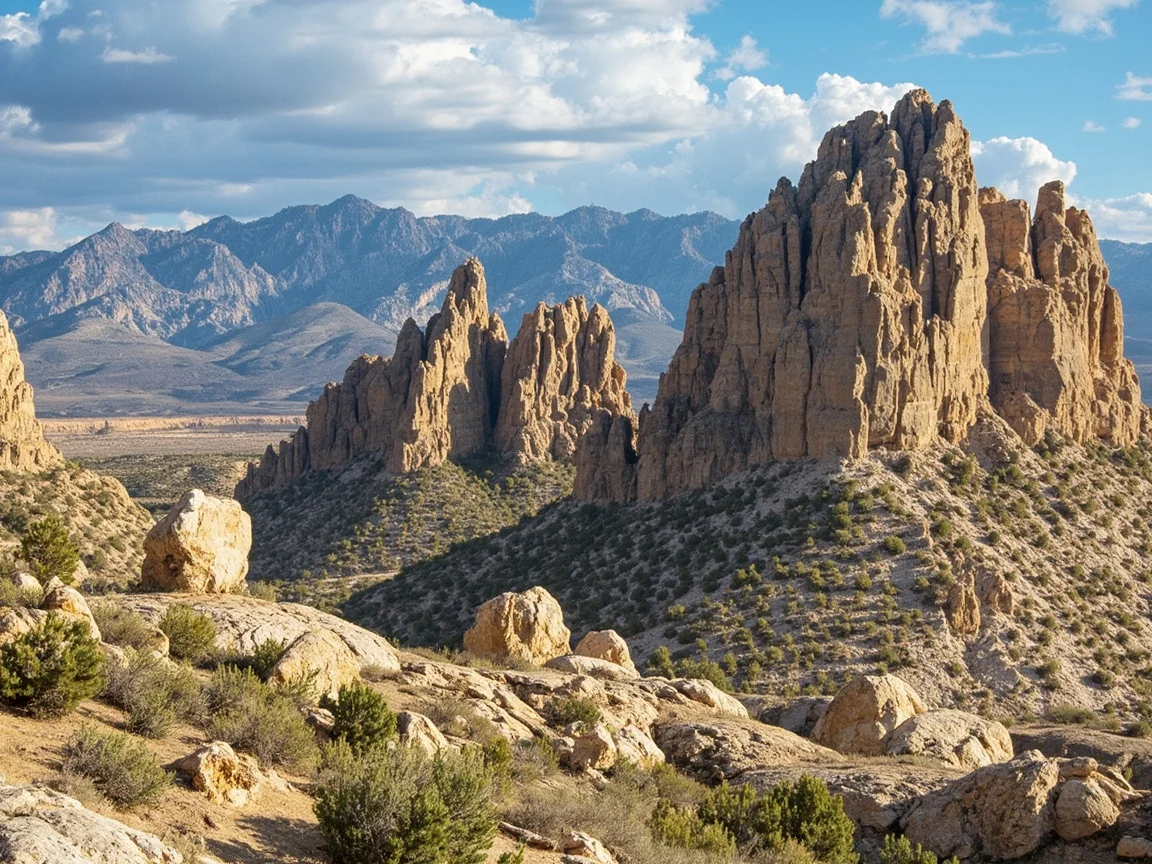 Guadalupe Peak trail 顶部钢制金字塔标记与远眺景致