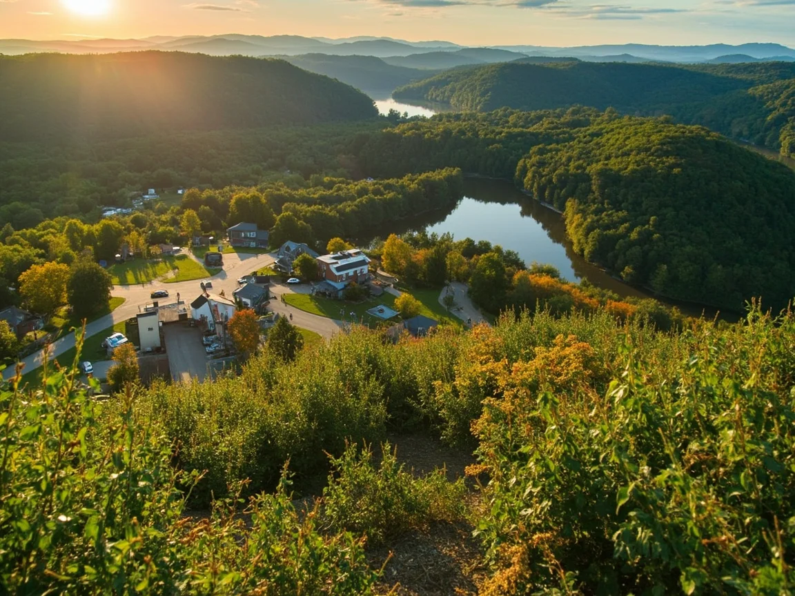 Berkshires 小镇主街秋景