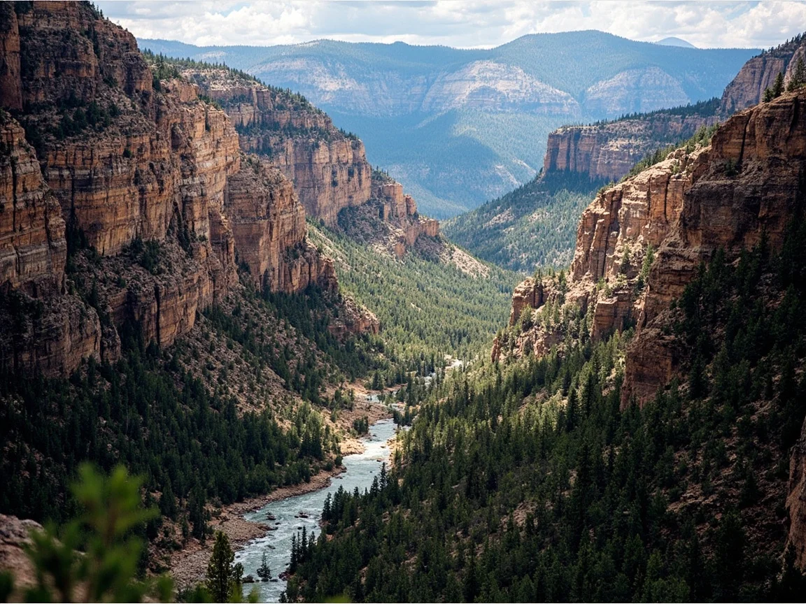 Cliff scenery sa daan sa South Rim drive