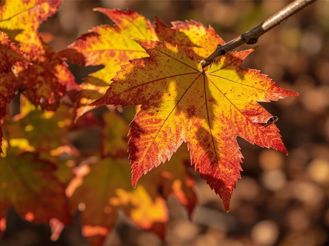 New England 農莊與遠山紅葉