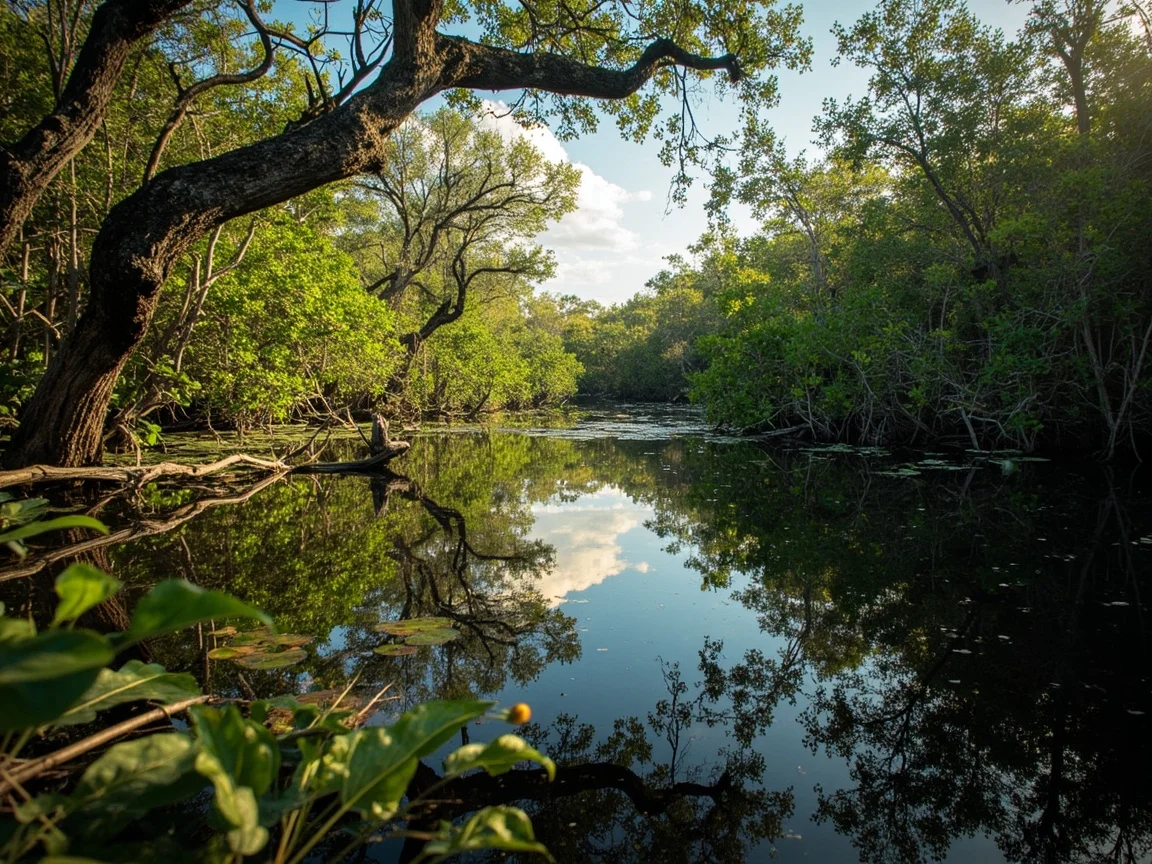 图片说明:Everglades 国家公园入口处游客查看园区公告板