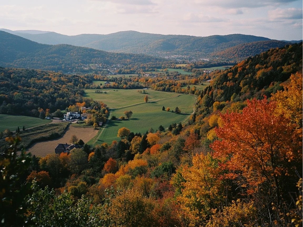 Berkshires 山间公路秋景