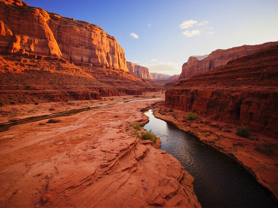 图:日落时分的 Waterpocket Fold 褶皱全景