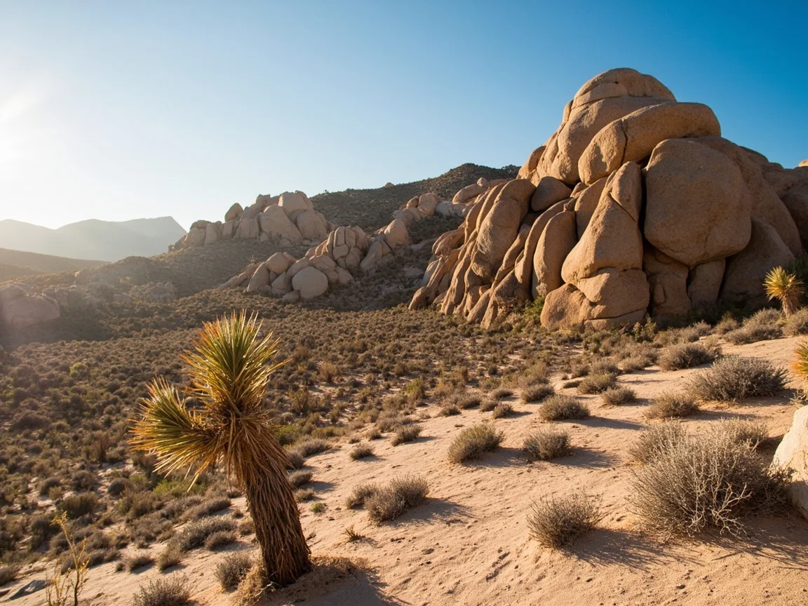 图片说明:Joshua Tree National Park 三入口住宿带分布示意