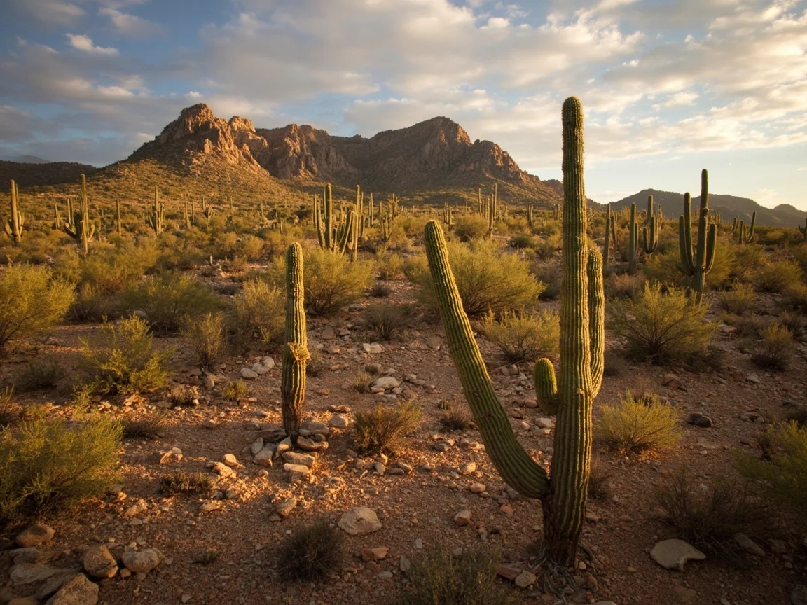 Kapsyen gambar: Pelawat menambah air di pintu masuk denai Saguaro National Park