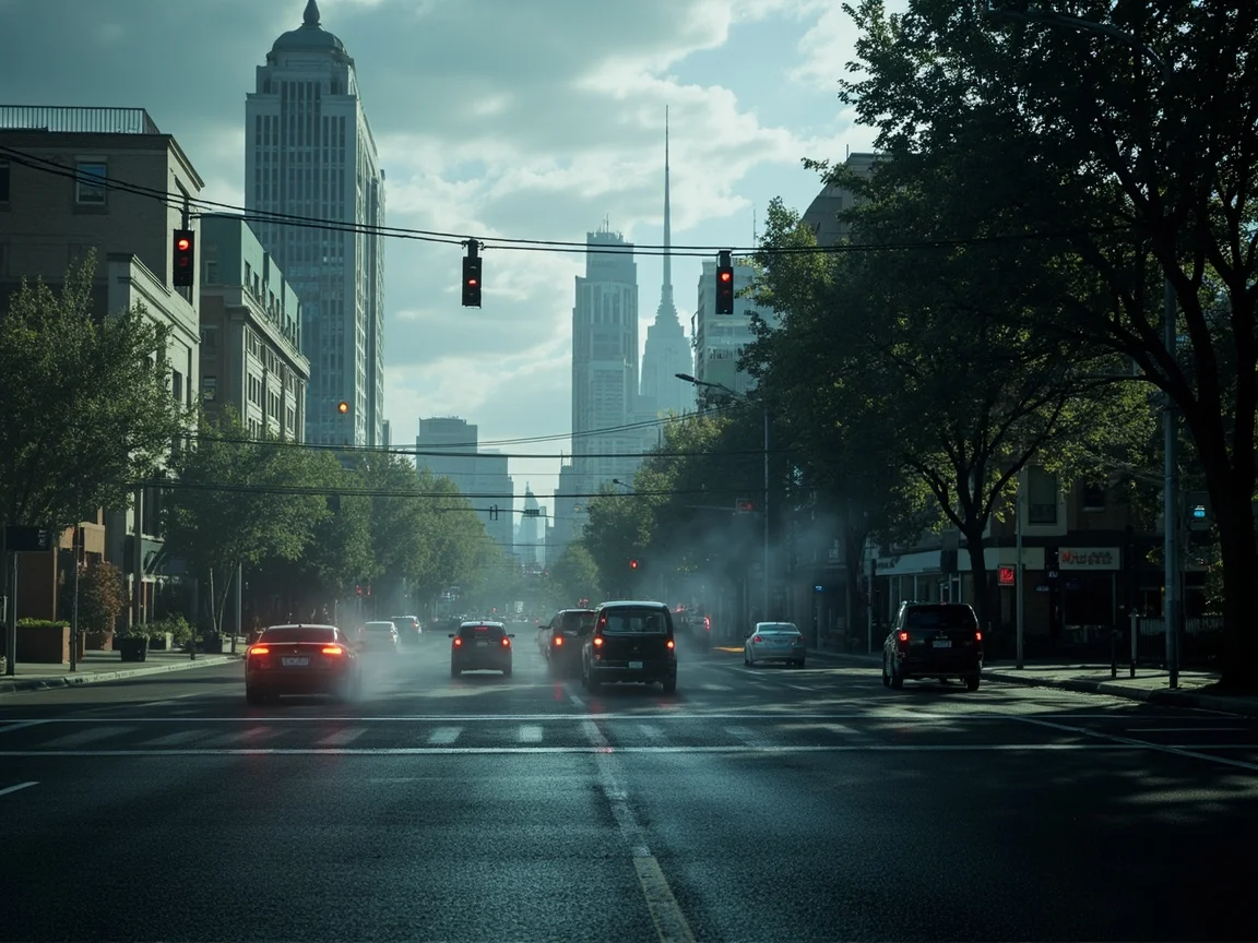 Nashville 9 月午後街景示意