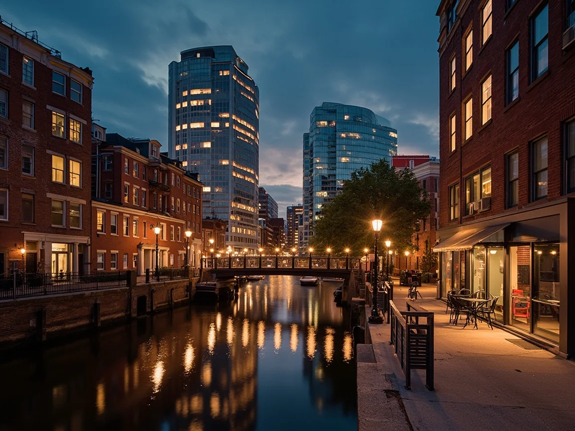 Inner Harbor 夜景与独行旅客