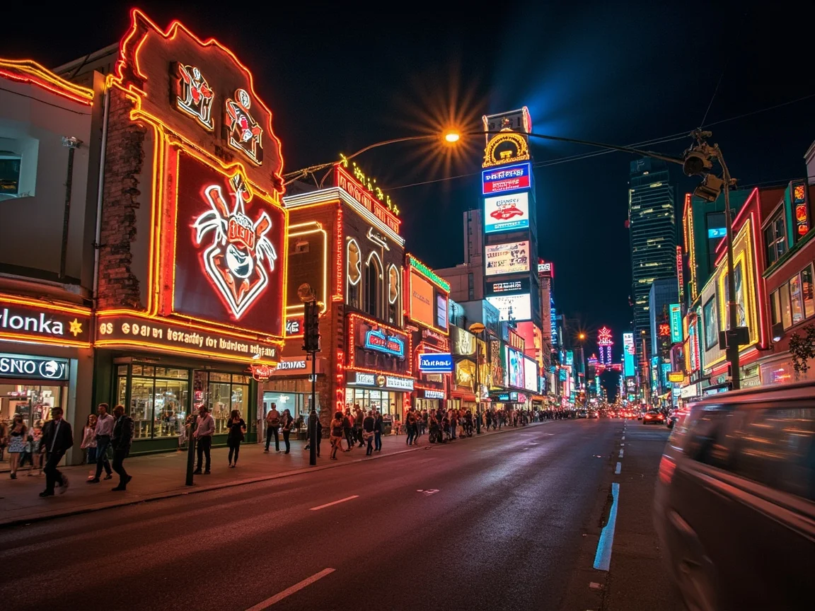 Keterangan gambar: Pemandangan malam Las Vegas Strip dengan papan neon