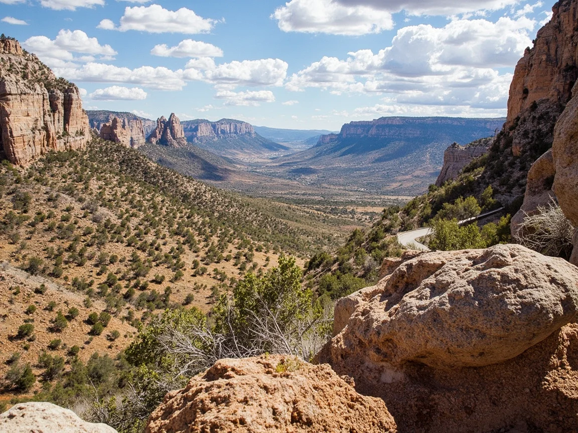 Pemandangan jauh puncak utama Guadalupe Mountains National Park