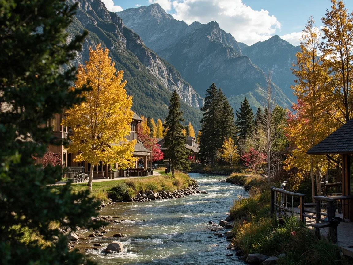 ภาพถนนสายหลักของ Park City ในฤดูหนาว รถลาดตระเวนตำรวจตรวจตราตาม Historic Main Street