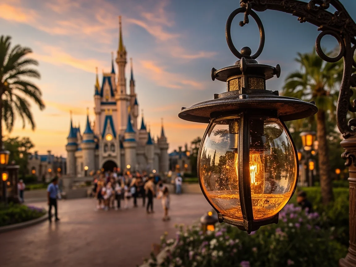 Описание изображения: схема маршрута self-drive от аэропорта Орландо до Walt Disney World с указанием съездов с хайвэя
