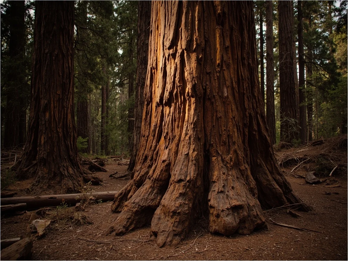 图片说明:Sequoia National Park 园外 Three Rivers 区域的木屋民宿外观