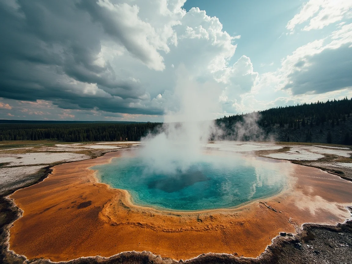 Jalan utama pekan West Yellowstone dan pintu masuk barat Yellowstone