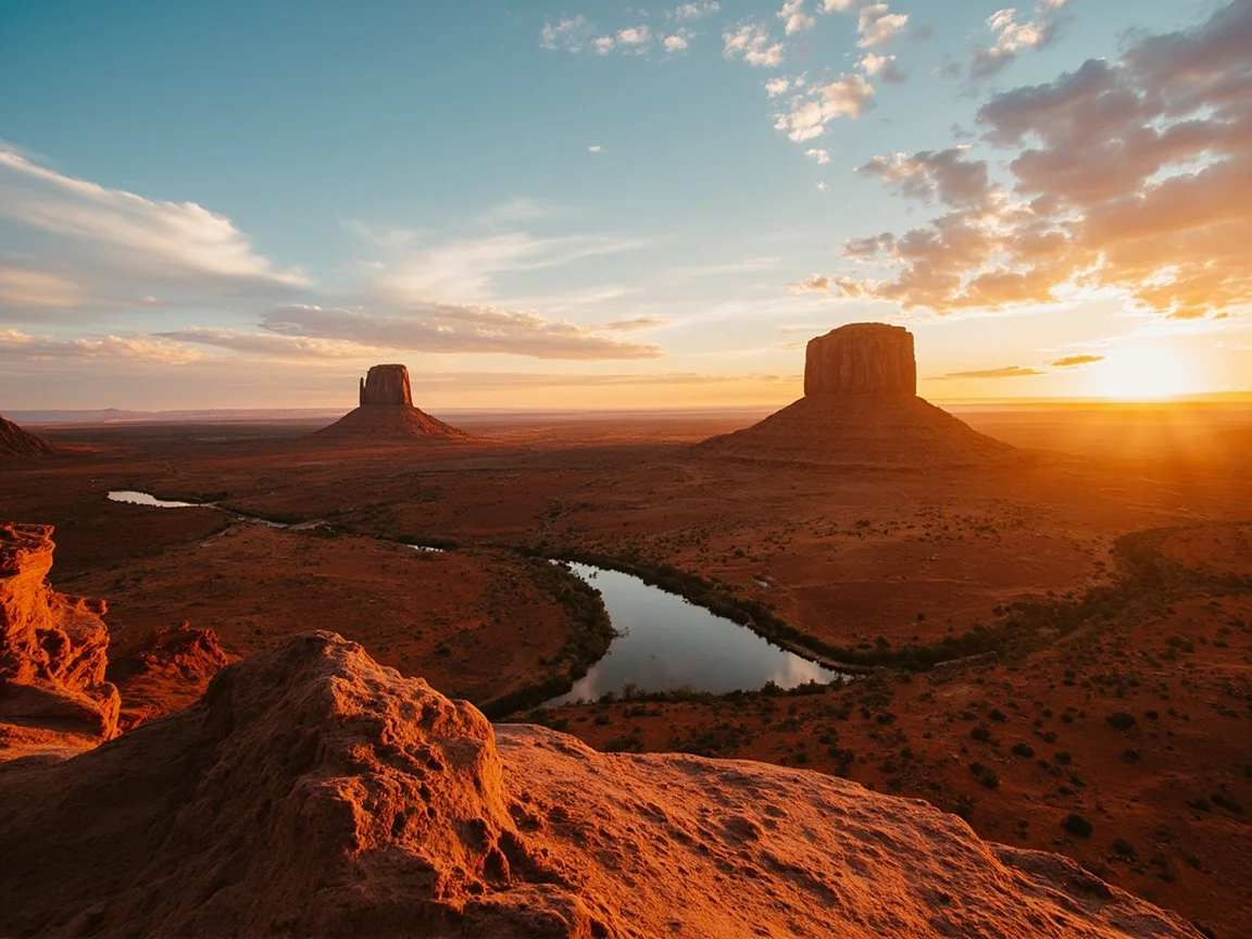Chú thích ảnh: Đoàn xe SUV tại lối vào đường đất Monument Valley