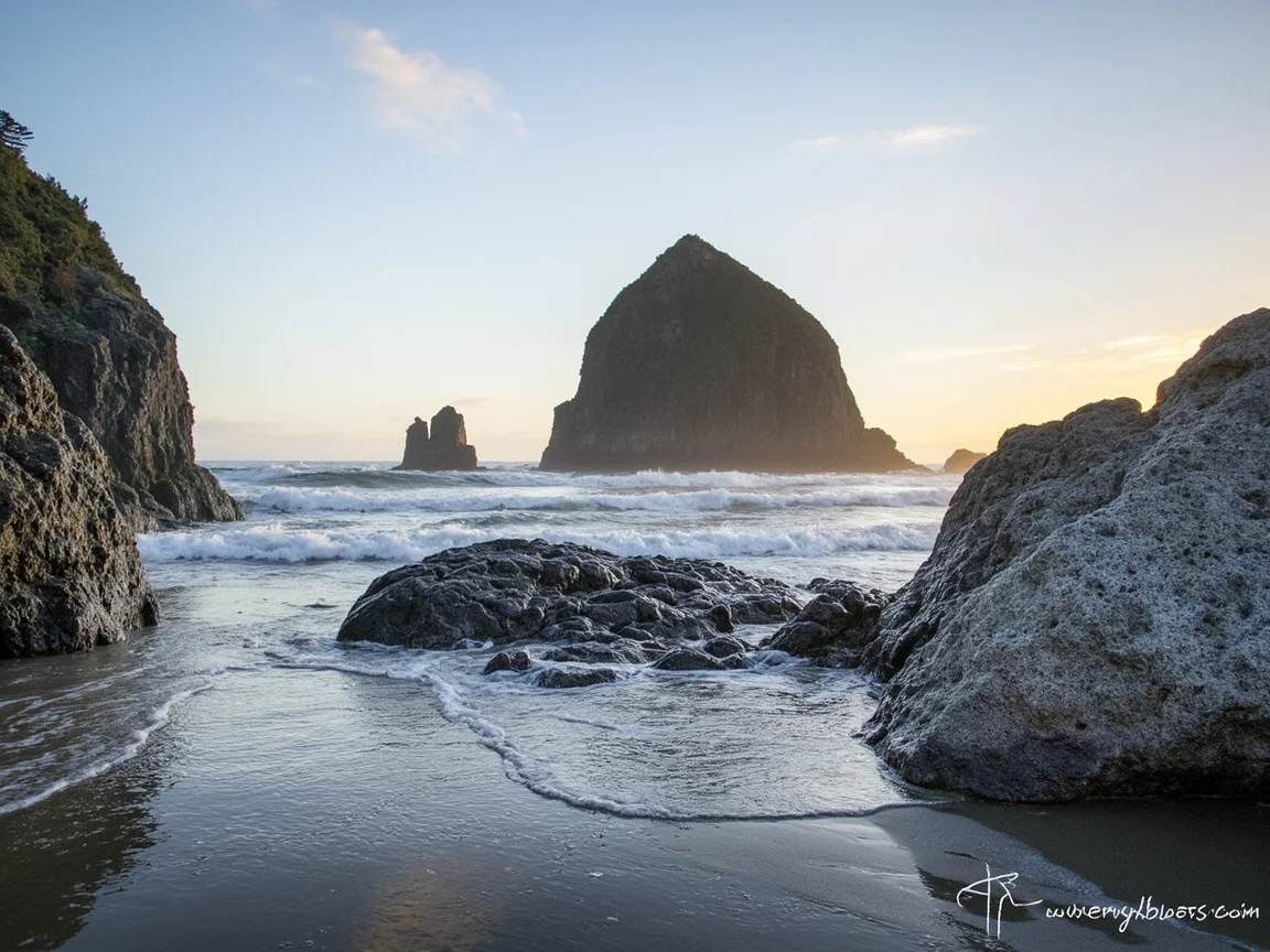 Kabin percutian berhampiran Haystack Rock