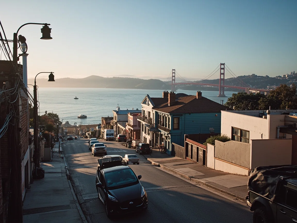 Pemandangan atas Lombard Street