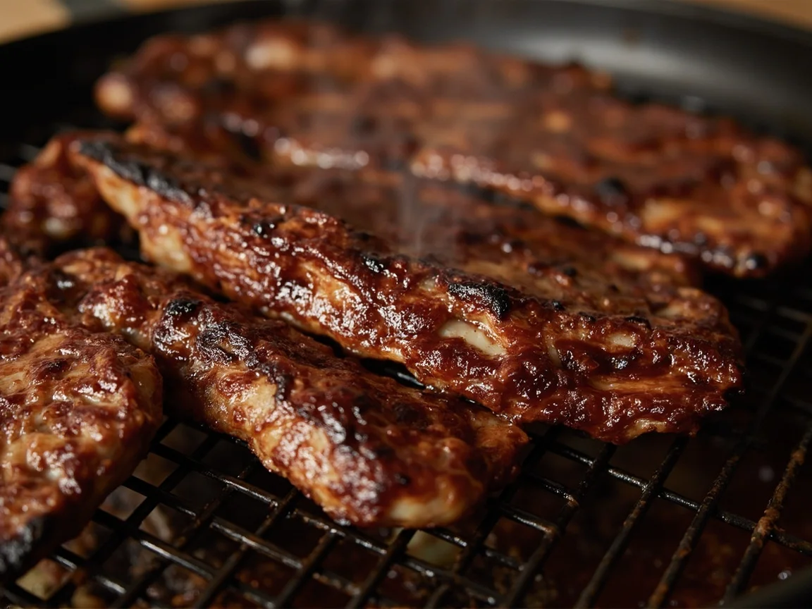 图片说明:吧台前一位顾客独自点单,柜台上摆放着切好的 brisket