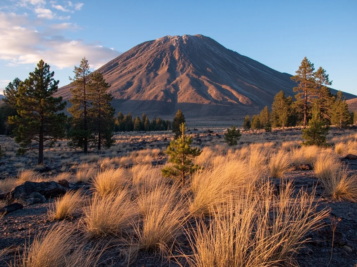 Image caption: Manzanita Lake at dawn with mirror reflections and Lassen Peak snow cap