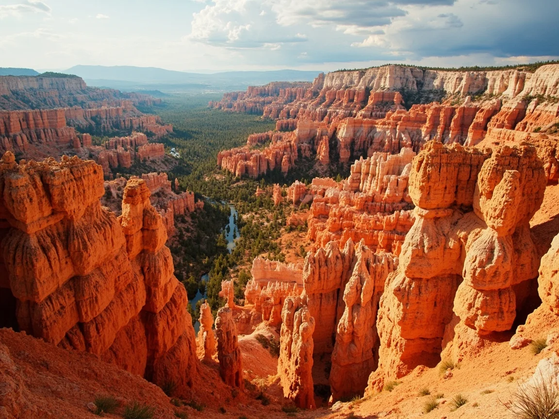 Пейзажи вдоль автомобильного маршрута в Bryce Canyon