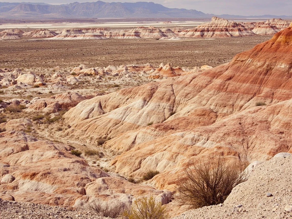 Keterangan gambar: Ilustrasi taburan民宿 di bandar kecil Sunsites di luar Pintu Masuk Selatan Petrified Forest National Park